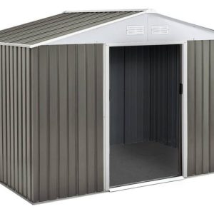 Abri de jardin métal "Dallas" - 5,29 m2 (4,83 m2 au sol) - Taupe