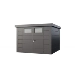 Abri de jardin en acier de 8,9 m² anthracite - TELLURIA CLASSICO 3030